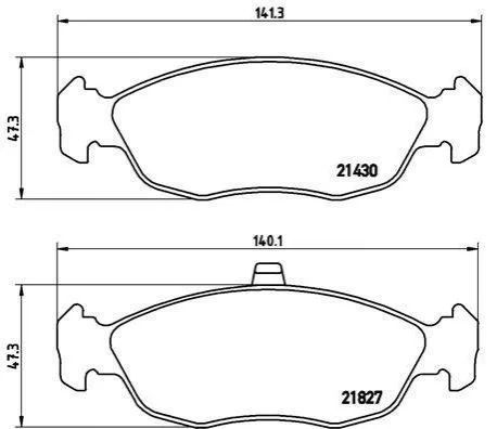 Гальмівні колодки, дискове гальмо (набір) BREMBO P61051 (фото 1)