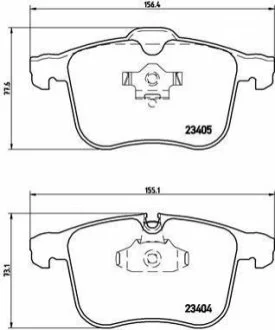 Гальмівні колодки, дискове гальмо (набір) BREMBO P59049