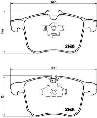 Гальмівні колодки, дискове гальмо (набір) BREMBO P59046 (фото 1)