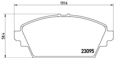 Гальмівні колодки, дискове гальмо (набір) BREMBO P56044