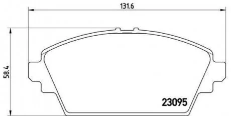 Гальмівні колодки, дискове гальмо (набір) BREMBO P56044