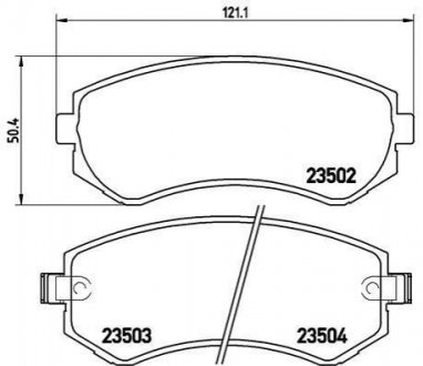 Гальмівні колодки, дискове гальмо (набір) BREMBO P56039