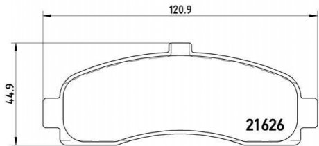 Гальмівні колодки, дискове гальмо (набір) BREMBO P56031