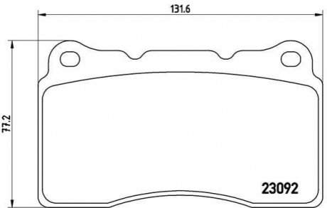 Гальмівні колодки, дискове гальмо (набір) BREMBO P54040