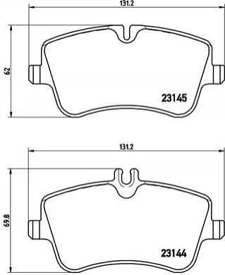 Гальмівні колодки, дискове гальмо (набір) BREMBO P50046 (фото 1)