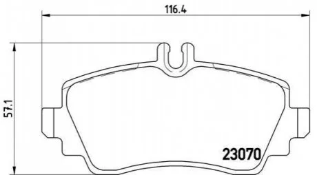 Гальмівні колодки, дискове гальмо (набір) BREMBO P50036