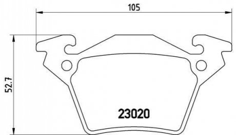 Гальмівні колодки, дискове гальмо (набір) BREMBO P50032