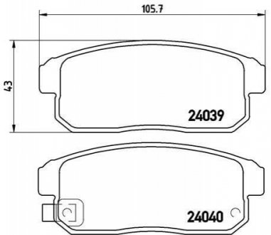 Гальмівні колодки, дискове гальмо (набір) BREMBO P49035