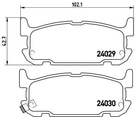 Гальмівні колодки, дискове гальмо (набір) BREMBO P49031 (фото 1)
