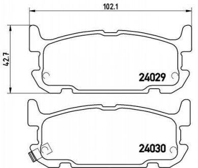 Гальмівні колодки, дискове гальмо (набір) BREMBO P49031