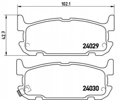 Гальмівні колодки, дискове гальмо (набір) BREMBO P49031
