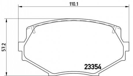 Гальмівні колодки, дискове гальмо (набір) BREMBO P49020