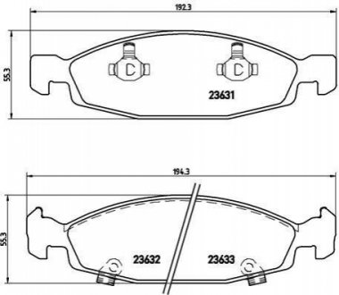 Гальмівні колодки, дискове гальмо (набір) BREMBO P37005