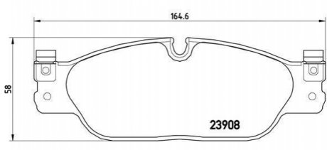 Гальмівні колодки, дискове гальмо (набір) BREMBO P36021