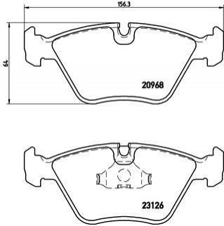 Гальмівні колодки, дискове гальмо (набір) BREMBO P36007