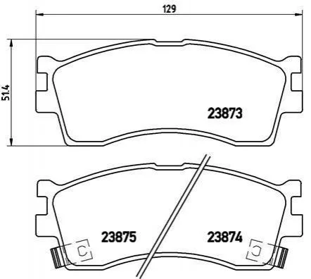 Гальмівні колодки, дискове гальмо (набір) BREMBO P30016 (фото 1)