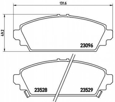 Гальмівні колодки, дискове гальмо (набір) BREMBO P28031