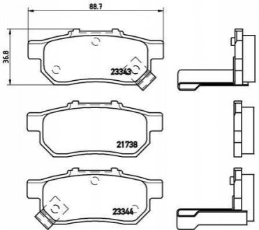 Гальмівні колодки, дискове гальмо (набір) BREMBO P28025