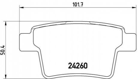 Гальмівні колодки, дискове гальмо (набір) BREMBO P24063