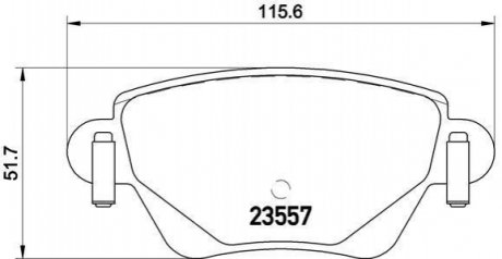 Гальмівні колодки, дискове гальмо (набір) BREMBO P24059