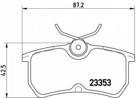 Гальмівні колодки, дискове гальмо (набір) BREMBO P24047