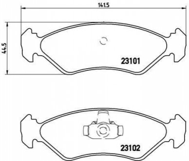 Гальмівні колодки, дискове гальмо (набір) BREMBO P24044