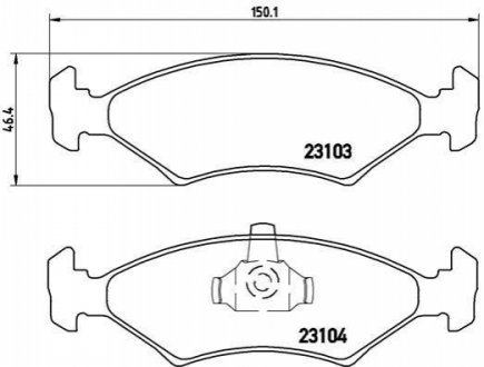 К-кт перед. гальм. колодок Ford Escort/Fiesta/Sierra/Mazda 121 1.25-2.3D 83- BREMBO P24043