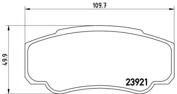 Гальмівні колодки, дискове гальмо (набір) BREMBO P23093 (фото 1)
