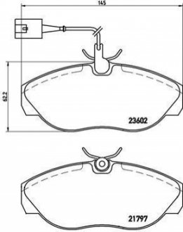 Гальмівні колодки, дискове гальмо (набір) BREMBO P23083