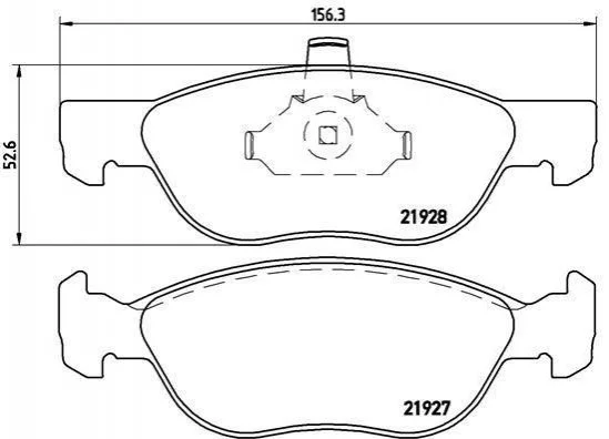 Гальмівні колодки, дискове гальмо (набір) BREMBO P23081 (фото 1)