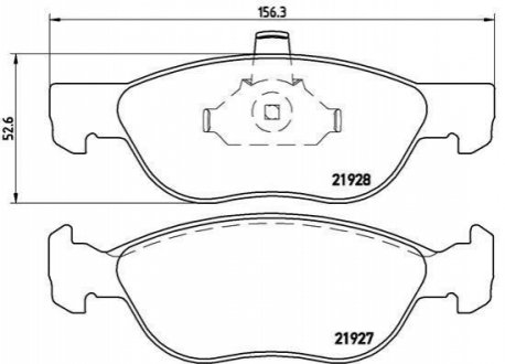 Гальмівні колодки, дискове гальмо (набір) BREMBO P23081