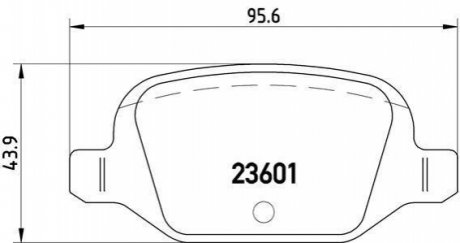 Гальмівні колодки, дискове гальмо (набір) BREMBO P23064