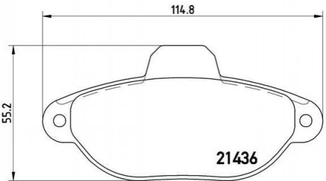 Гальмівні колодки, дискове гальмо (набір) BREMBO P23060