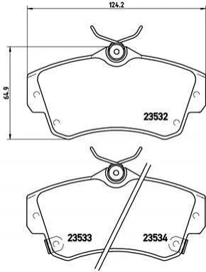 Гальмівні колодки, дискове гальмо (набір) BREMBO P11012 (фото 1)