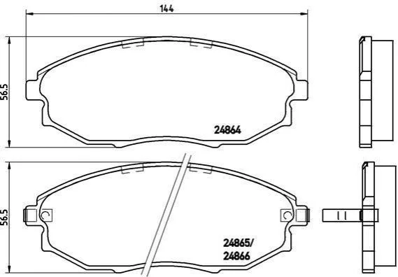 Гальмівні колодки, дискове гальмо (набір) BREMBO P10007 (фото 1)