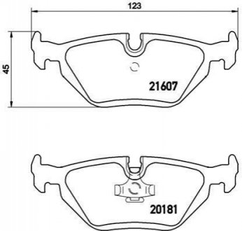 Гальмівні колодки, дискове гальмо (набір) BREMBO P06013