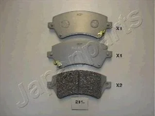 Гальмівні колодки, дискове гальмо (набір) JAPANPARTS PA211AF (фото 1)