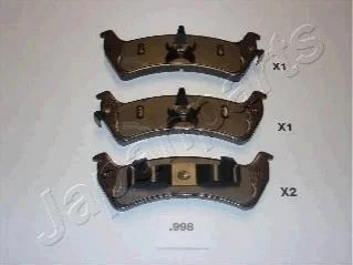Гальмівні колодки, дискове гальмо (набір) JAPANPARTS PP998AF