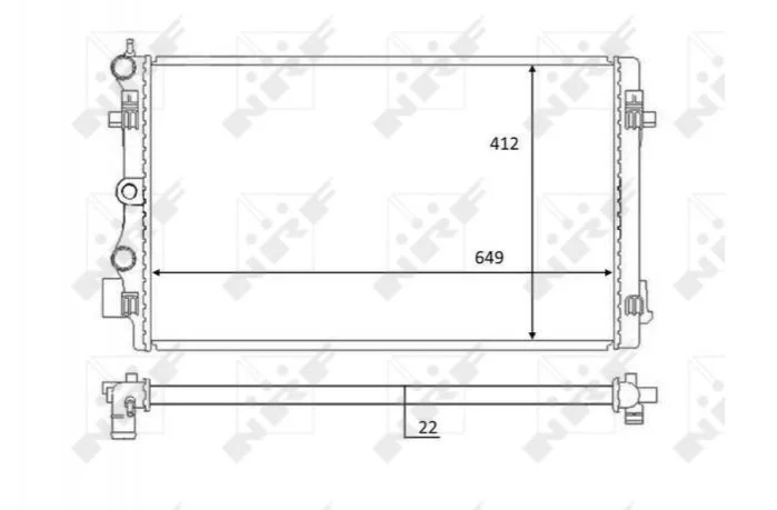 Радіатор охолодження Audi A1/Skoda Fabia/VW Polo 1.4-2.0D 09- (вир-во) NRF 59056 (фото 1)