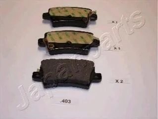 Гальмівні колодки, дискове гальмо (набір) JAPANPARTS PP403AF