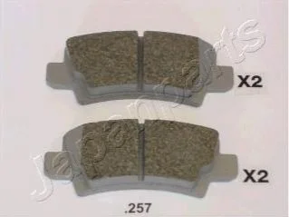 Гальмівні колодки, дискове гальмо (набір) JAPANPARTS PP257AF (фото 1)
