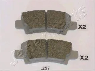 Гальмівні колодки, дискове гальмо (набір) JAPANPARTS PP257AF