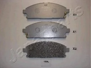 Гальмівні колодки, дискове гальмо (набір) JAPANPARTS PA154AF (фото 1)