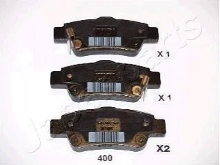 Гальмівні колодки, дискове гальмо (набір) JAPANPARTS PP400AF