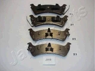 Гальмівні колодки, дискове гальмо (набір) JAPANPARTS PP019AF
