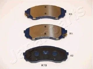 Гальмівні колодки, дискове гальмо (набір) JAPANPARTS PAK19AF