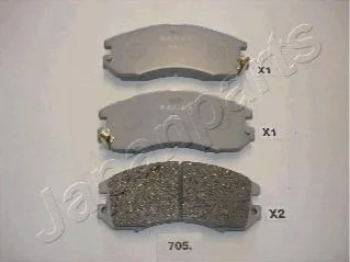 Гальмівні колодки, дискове гальмо (набір) JAPANPARTS PA705AF