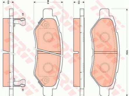 Гальмівні колодки, дискове гальмо (набір) TRW GDB4602