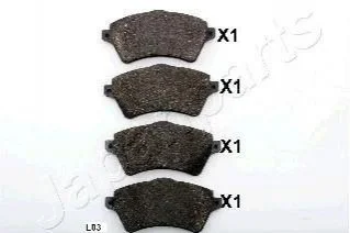 Гальмівні колодки, дискове гальмо (набір) JAPANPARTS PAL03AF (фото 1)