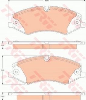 Гальмівні колодки, дискове гальмо (набір) TRW GDB1825